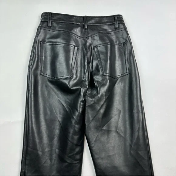 Aritzia Wilfred Vegan Leather Melina Pants Size 0 - Picture 8 of 10